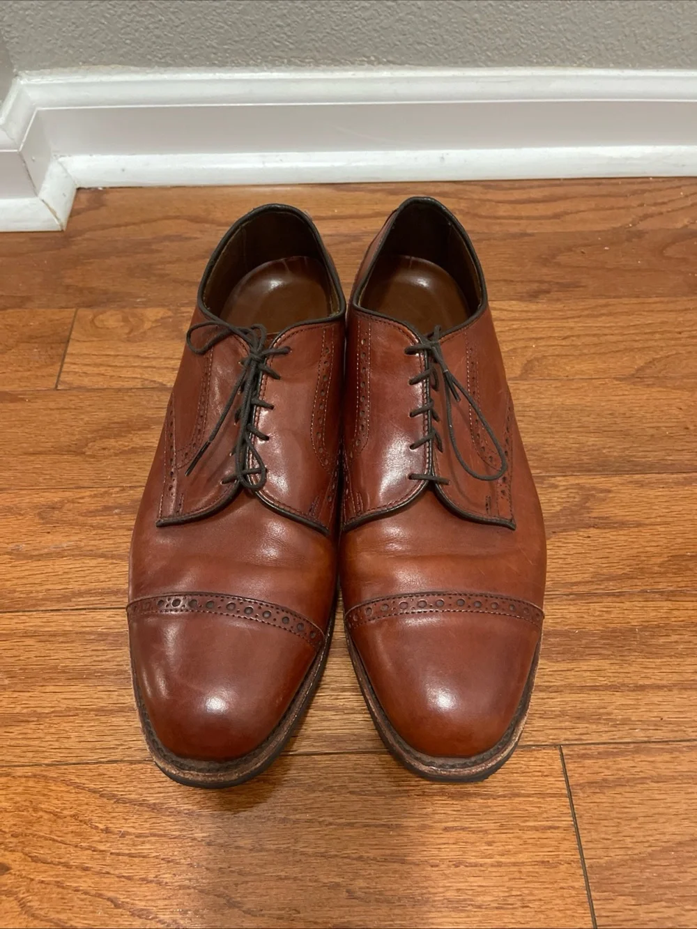 Men's Allen Edmonds Brown Cap Toe Oxfords 11D Style 3458